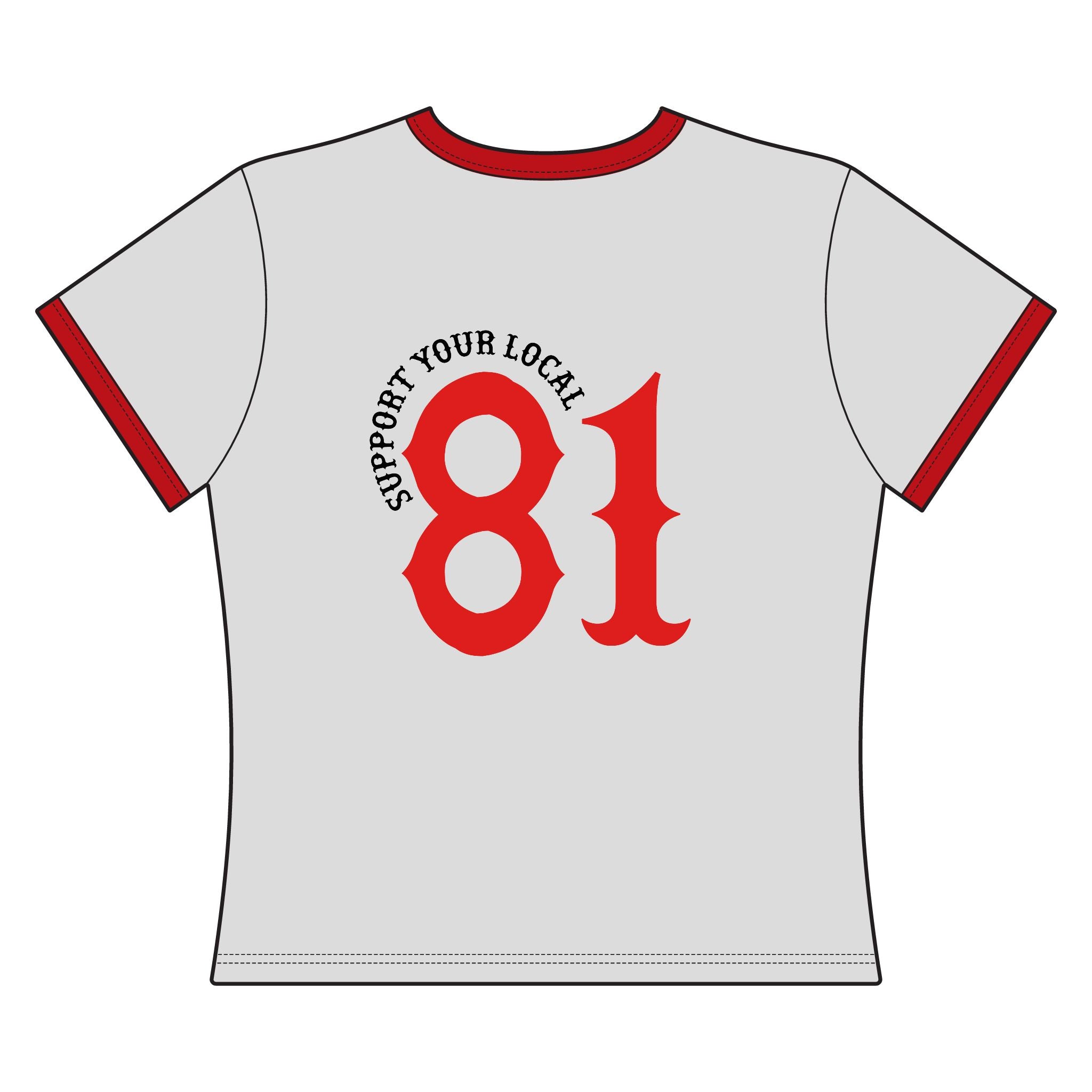 1966 Dago Throwback Cropped Ringer Tee