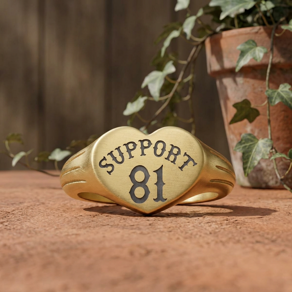 Support 81 Heart Signet Ring