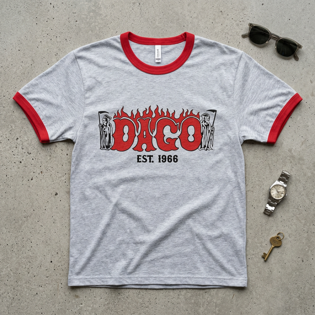 Dago 60th Anniversary Cropped Ringer Tee