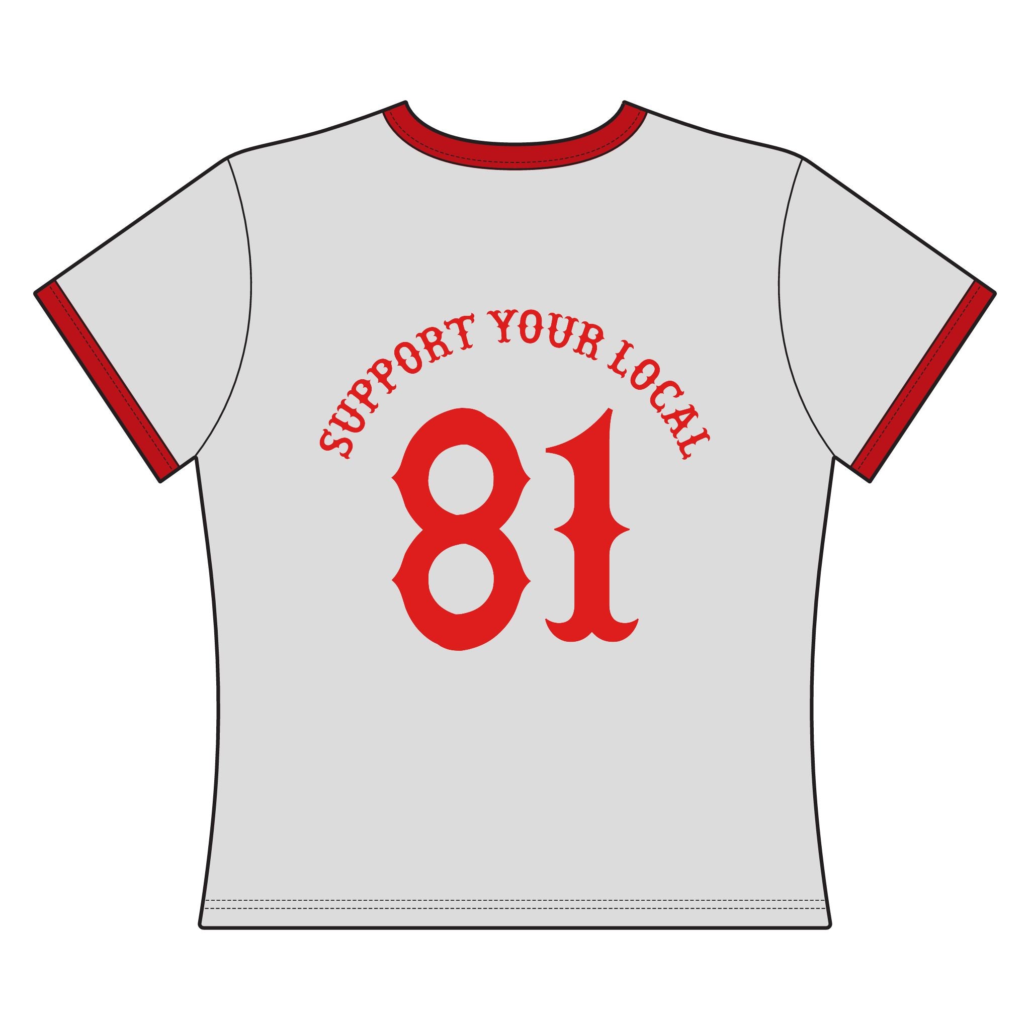 Dago 60th Anniversary Cropped Ringer Tee