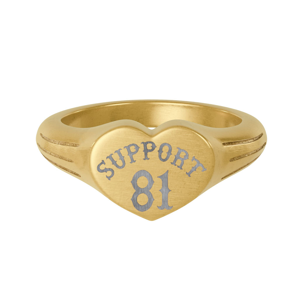 Support 81 Heart Signet Ring